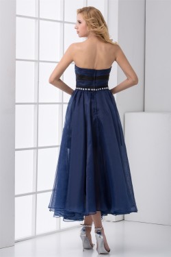Sweetheart Ankle-Length Chiffon Elastic Woven Satin Prom/Formal Evening Dresses 02020935