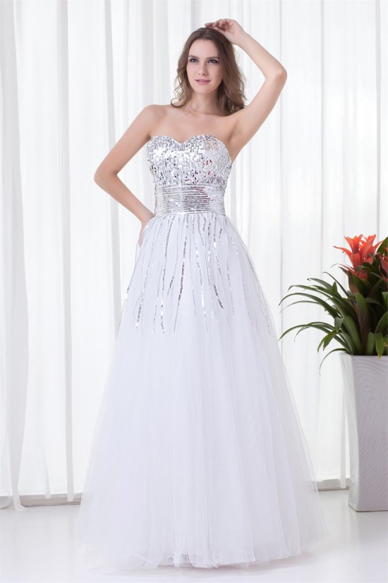 Sweetheart Elastic Woven Satin Net Floor-Length Prom/Formal Evening Dresses 02020942