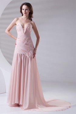 Sweetheart Sleeveless Chiffon Embellished Prom Evening Formal Dresses 02020944