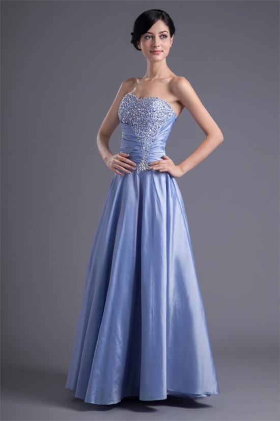 A-Line Taffeta Beading Sleeveless Floor-Length Prom/Formal Evening Dresses 02020950 A-Line Taffeta Beading Sleeveless Floor-Length Prom/Formal Evening Dresses 02020950