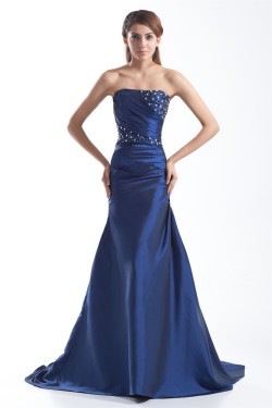 Sheath/Column Taffeta Beading Sleeveless Prom/Formal Evening Dresses 02020951