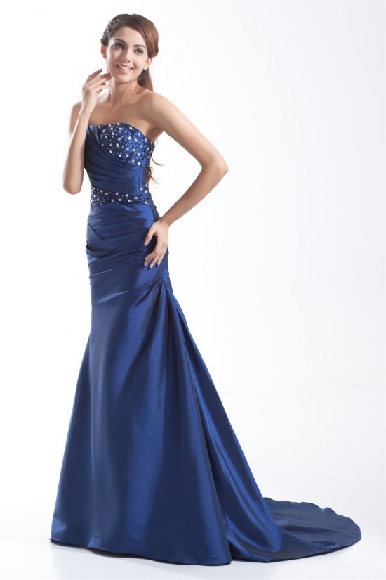 Sheath/Column Taffeta Beading Sleeveless Prom/Formal Evening Dresses 02020951