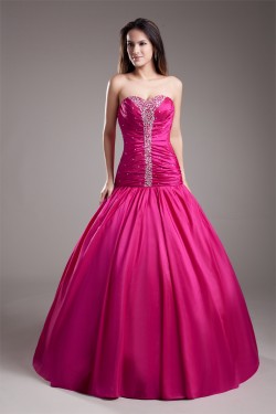 Taffeta Beading Sleeveless Floor-Length Prom/Formal Evening Dresses 02020952