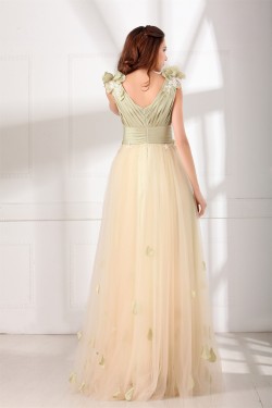 Taffeta Fine Netting Sleeveless Floor-Length Prom/Formal Evening Dresses 02020953