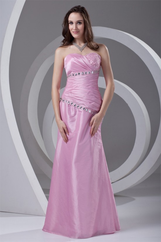 Taffeta Floor-Length Beading Sleeveless Prom/Formal Evening Dresses 02020954 Taffeta Floor-Length Beading Sleeveless Prom/Formal Evening Dresses 02020954