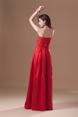 A-Line Taffeta Lace Strapless Sleeveless Prom/Formal Evening Dresses 02020955