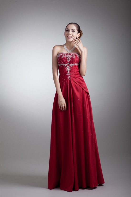 Taffeta Sleeveless Beading Floor-Length Prom/Formal Evening Dresses 02020957 Taffeta Sleeveless Beading Floor-Length Prom/Formal Evening Dresses 02020957
