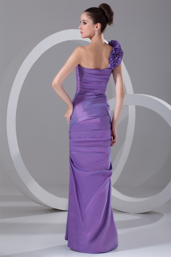 Taffeta Sleeveless Floor-Length One-Shoulder Prom/Formal Evening Dresses 02020958 Taffeta Sleeveless Floor-Length One-Shoulder Prom/Formal Evening Dresses 02020958