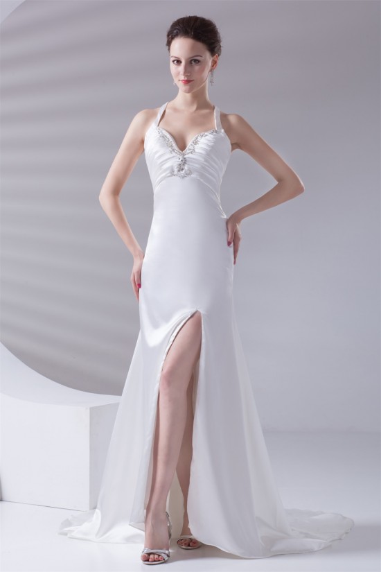 V-Neck A-Line Sleeveless Elastic Woven Satin Prom/Formal Evening Dresses 02020961 V-Neck A-Line Sleeveless Elastic Woven Satin Prom/Formal Evening Dresses 02020961