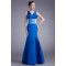 Trumpet/Mermaid V-Neck Pleats Floor-Length Satin Prom/Formal Evening Bridesmaid Dresses 02020962