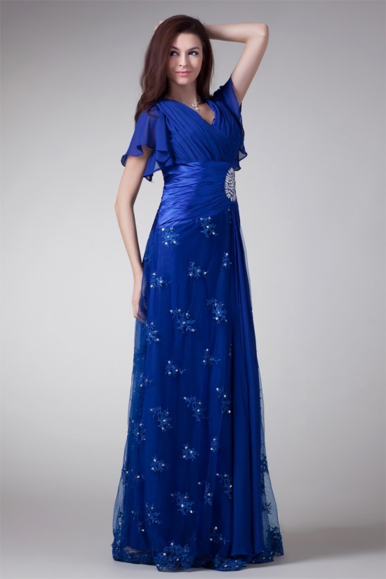 V-Neck Short Beading Chiffon Lace Elastic Woven Satin Prom/Formal Evening Dresses 02020964 V-Neck Short Beading Chiffon Lace Elastic Woven Satin Prom/Formal Evening Dresses 02020964