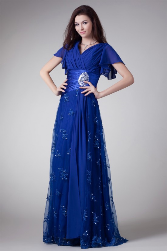 V-Neck Short Beading Chiffon Lace Elastic Woven Satin Prom/Formal Evening Dresses 02020964 V-Neck Short Beading Chiffon Lace Elastic Woven Satin Prom/Formal Evening Dresses 02020964