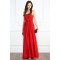 Sheath/Column Red Long Chiffon Prom Evening Party Bridesmaid Dresses 02020966