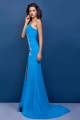 Sheath/Column Sweetheart Blue Long Chiffon Prom Evening Party Dresses 02020972