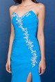 Sheath/Column Sweetheart Blue Long Chiffon Prom Evening Party Dresses 02020972
