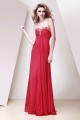 A-Line Sweetheart Beaded Red Long Chiffon Prom Evening Party Dresses 02020973