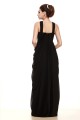 Sheath/Column Long Black Chiffon Prom Evening Party Dresses 02020977