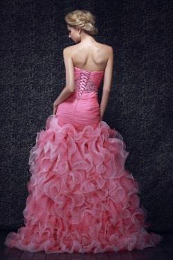 Beaded Strapless Long Prom Evening Party Dresses 02020993