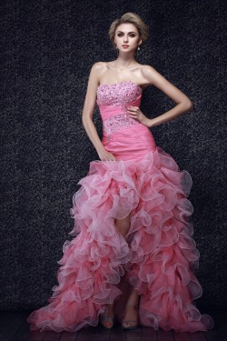 Beaded Strapless Long Prom Evening Party Dresses 02020993
