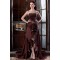 A-Line Strapless Long Chiffon Prom Evening Party Dresses 02020994