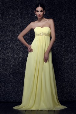 Empire Sweetheart Long Chiffon Prom Evening Party Maternity Dresses 02020995