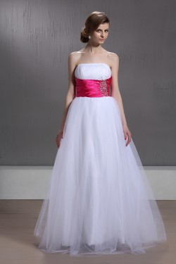 A-Line Strapless Long Prom Evening Party Dresses 02020996