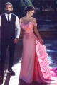 Charming Off-the-Shoulder Long Pink Lace Prom Evening Formal Dresses 3020001 Charming Off-the-Shoulder Long Pink Lace Prom Evening Formal Dresses 3020001
