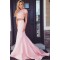 Two Pieces Pink Keyhole Back Prom Evening Formal Dresses 3020002