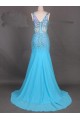 Long Blue Beaded Prom Evening Formal Dresses 3020006