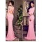 Trumpet/Mermaid Long Sleeves Pink Prom Evening Formal Dresses 3020042