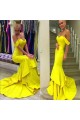 Mermaid Long Yellow Prom Evening Formal Dresses 3020044