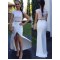 Two Pieces White Lace Long Prom Evening Formal Dresses 3020050