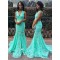 Trumpet/Mermaid V-Neck Lace Long Prom Evening Formal Dresses 3020052