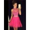 Two Pieces Hot Pink Beaded Prom Evening Formal Dresses 3020084
