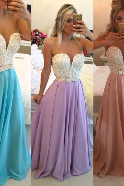 Long See Through Prom Evening Formal Dresses 3020089