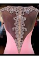 Beaded Long Pink See Through Prom Evening Formal Dresses 3020094