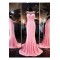 Beaded Long Pink See Through Prom Evening Formal Dresses 3020094