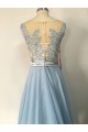 Long Blue Lace Chiffon See Through Prom Evening Formal Dresses 3020097 Long Blue Lace Chiffon See Through Prom Evening Formal Dresses 3020097