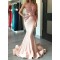 Sexy Mermaid Pink Lace Long Prom Evening Formal Dresses 3020098