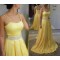 Long Yellow Beaded Spaghetti Straps Prom Formal Evening Party Dresses 3021000