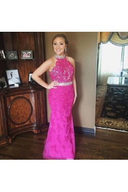 Beaded Lace Appliques Mermaid Long Prom Formal Evening Party Dresses 3021002