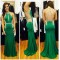 Long Green Beaded Mermaid Prom Formal Evening Party Dresses 3021011