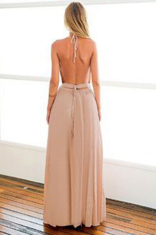 Halter Chiffon Long Prom Formal Evening Party Dresses 3021013