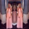 Long Pink Beaded Chiffon Prom Formal Evening Party Dresses 3021014