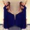 Long Blue Chiffon Prom Formal Evening Party Dresses 3021023