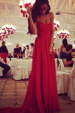 Long Red Prom Formal Evening Party Dresses 3021025