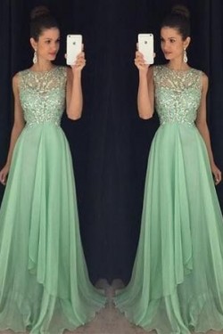 Long Chiffon Beaded Prom Formal Evening Party Dresses 3021043