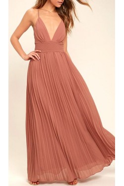 A-Line V-Neck Spaghetti Straps Long Prom Formal Evening Party Dresses 3021045