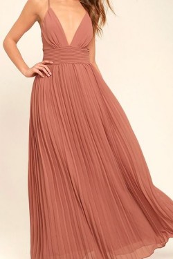 A-Line V-Neck Spaghetti Straps Long Prom Formal Evening Party Dresses 3021045