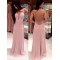 Long Pink Backless Prom Formal Evening Party Dresses 3021046